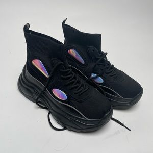 Platform Black Designer Athletic Sneakers! Size US Women 7.